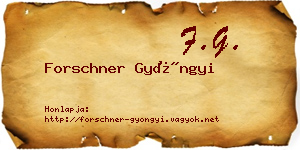Forschner Gyöngyi névjegykártya